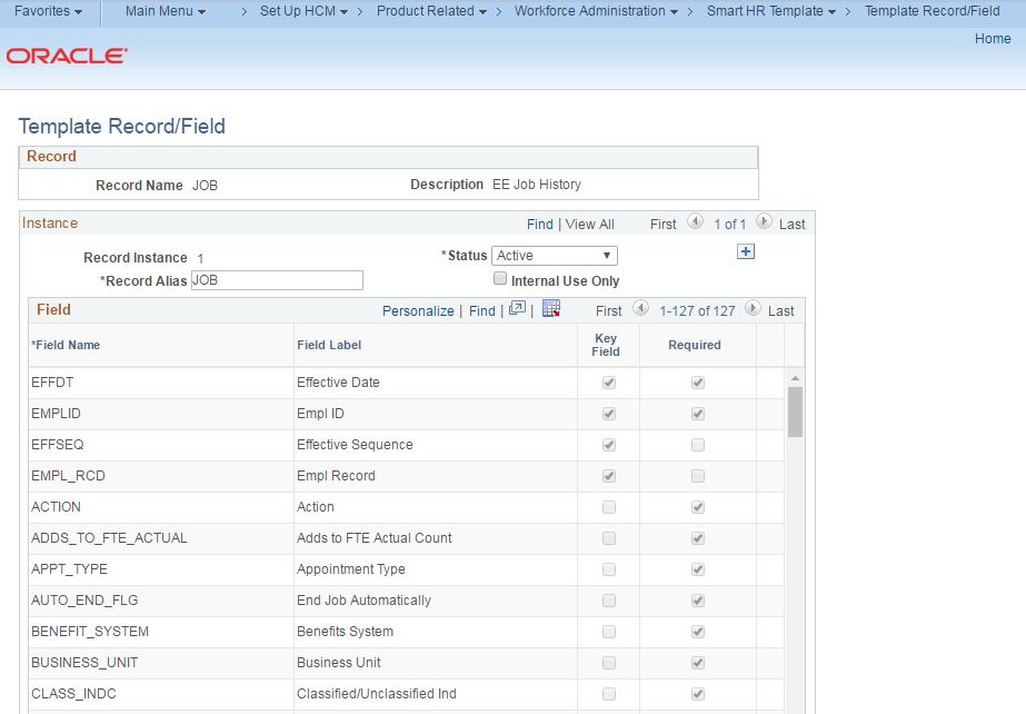 PeopleSoft Smart HR Templates