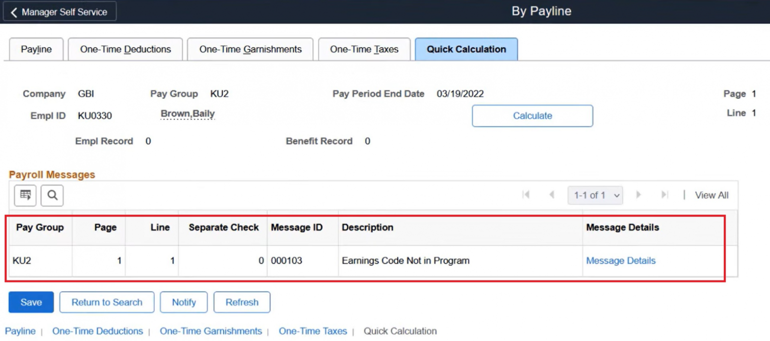 PeopleSoft HCM PUM 43 Feature Quick Calculation for NA payroll