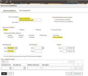 Fig 1.13 Creating Recurrence for the Alert Process