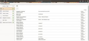 Fig 1.15 Pending Approvals on the Approval Tile in MSS