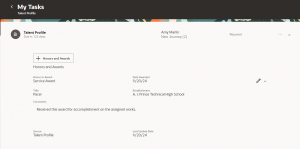 Fig 12 - Updated assigned journey task | Updates in Oracle HCM 24C | Unlocking Redwood Features
