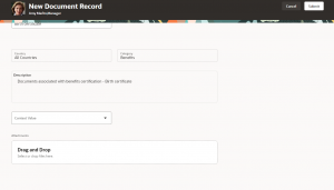 Fig 4 - URL field hidden in attachment section of DOR| Updates in Oracle HCM 24C | Unlocking Redwood Features