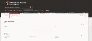 Fig 5 - Download button in Documents of Records| Updates in Oracle HCM 24C | Unlocking Redwood Features