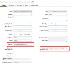 Fig 7 - Configurations in tasks using Embedded Application Task | Updates in Oracle HCM 24C | Unlocking Redwood Features