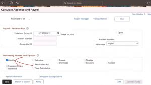 Fig.1 Calculate Absence and Payroll