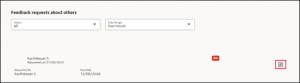 Fig 10- Providing feedback to the requester -- Enhance Feedback with AI Assistance in Oracle HCM Cloud