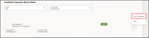 Fig 12 -View Feedback -- Enhance Feedback with AI Assistance in Oracle HCM Cloud