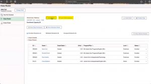 Fig 2: Class Roster Page  PeopleSoft CS Image 32 | Fluid Faculty Center Enhancement | Class Roster Page 