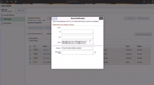 Fig 6: Notify Student PeopleSoft CS Image 32 | Fluid Faculty Center Enhancement | Class Roster Page 