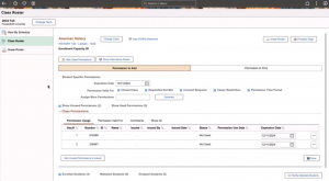 Fig 7: Show Class Permissions PeopleSoft CS Image 32 | Fluid Faculty Center Enhancement | Class Roster Page 