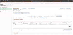 Fig 8: Attendance Roster PeopleSoft CS Image 32 | Fluid Faculty Center Enhancement | Class Roster Page 