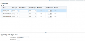 Fig 2: BI Data Model Parameters | Configuring Manual Signatures in Oracle HCM Journeys | Oracle HCM Cloud