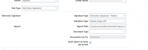 Fig 6: Checklist task Configuration Page | Configuring Manual Signatures in Oracle HCM Journeys | Oracle HCM Cloud