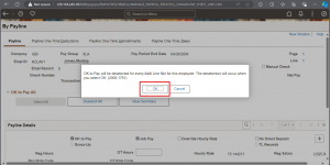 Fig 3: BY PAYLINE DESELECT OK | Enhancing Payroll Efficiency with the 'Okay to Pay All' Feature | HCM PeopleSoft Image 50