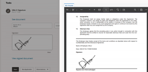 Fig 7: Manual signature in Journeys Page | Configuring Manual Signatures in Oracle HCM Journeys | Oracle HCM Cloud