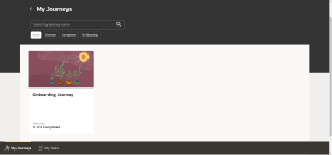 Fig-10 - Allocated checklist of the new hire under “My Journeys” tab