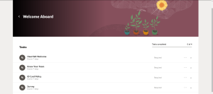 Fig-11 - Landing page of the allocated “Onboarding Journeys” tasks