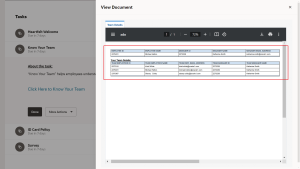 Fig-14 - Panel drawer displaying “Team details” opens within landing page of journeys