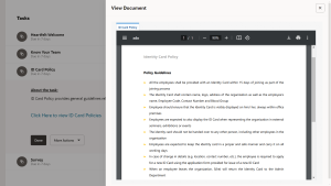 Fig-15 - Panel drawer displaying “ID Card Policies” gets opened in existing page of journeys