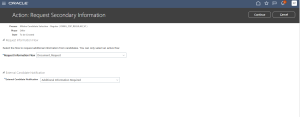 Fig 6: Select the Request Information Flow & External Candidate Notification