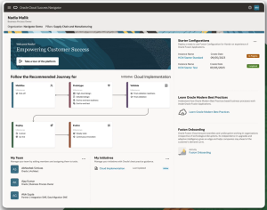 Fig 1 Oracle Cloud Success Navigator Dashboard - Oracle Cloud Success Navigator 