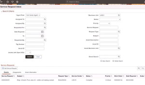 Fig 1.1 PeopleSoft ALM - Service Request inbox to Fluid