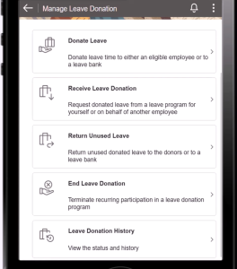 Fig 5 Return Unused leave and End Leave Donation