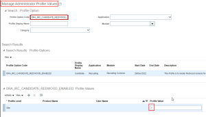 Fig1: Manage Profile Option