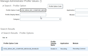 Fig6: Search Manage Administrator Profile Value