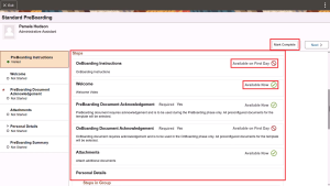 Fig 2 - Managing Tasks During Pre-Boarding