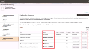 Fig 6 - Pre-Boarding Summary Page