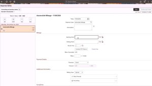 PeopleSoft FSCM Update Image 52 - Simplifying Workflows with Enterprise Service Automation Features - Fig 1.1 Opening the Expense Entry Page