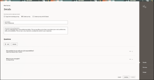 Create Survey Manager Experience with Oracle Core HR - Fig 5: Option Create Survey With AI Assist