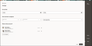 Create Survey Manager Experience with Oracle Core HR - Fig 7: Schedule, Set Reminder Options, and Assign Survey