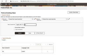 U.S Wages Statement Tax Data Section Update - PeopleSoft HCM Update Image 51 - Fig.1 Federal state Tax