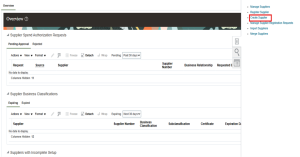 Managing Supplier Profile Change Requests in Oracle Fusion -- Fig 11: Navigate to Create Suppliers