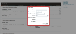 Managing Supplier Profile Change Requests in Oracle Fusion -- Fig 12: Correct details for the Supplier