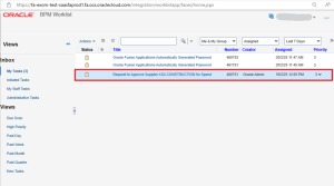 Managing Supplier Profile Change Requests in Oracle Fusion -- Fig 14: To log in with the user account