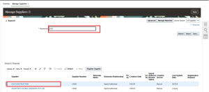 Managing Supplier Profile Change Requests in Oracle Fusion -- Fig 16: Log in as the regular user