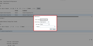 Managing Supplier Profile Change Requests in Oracle Fusion -- Fig 9: Set the Single Approver and specify the name